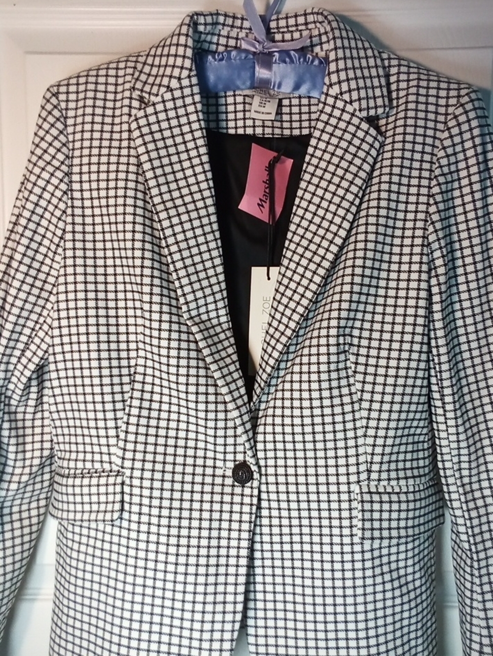 RACHEL ZOE BLACK & WHITE BLAZER